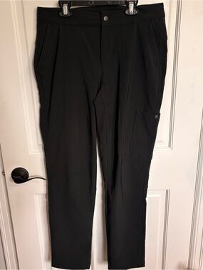 Colombia Fleece Lined Black Straight Leg Outdoor Pants Warm Adjustable Zipper